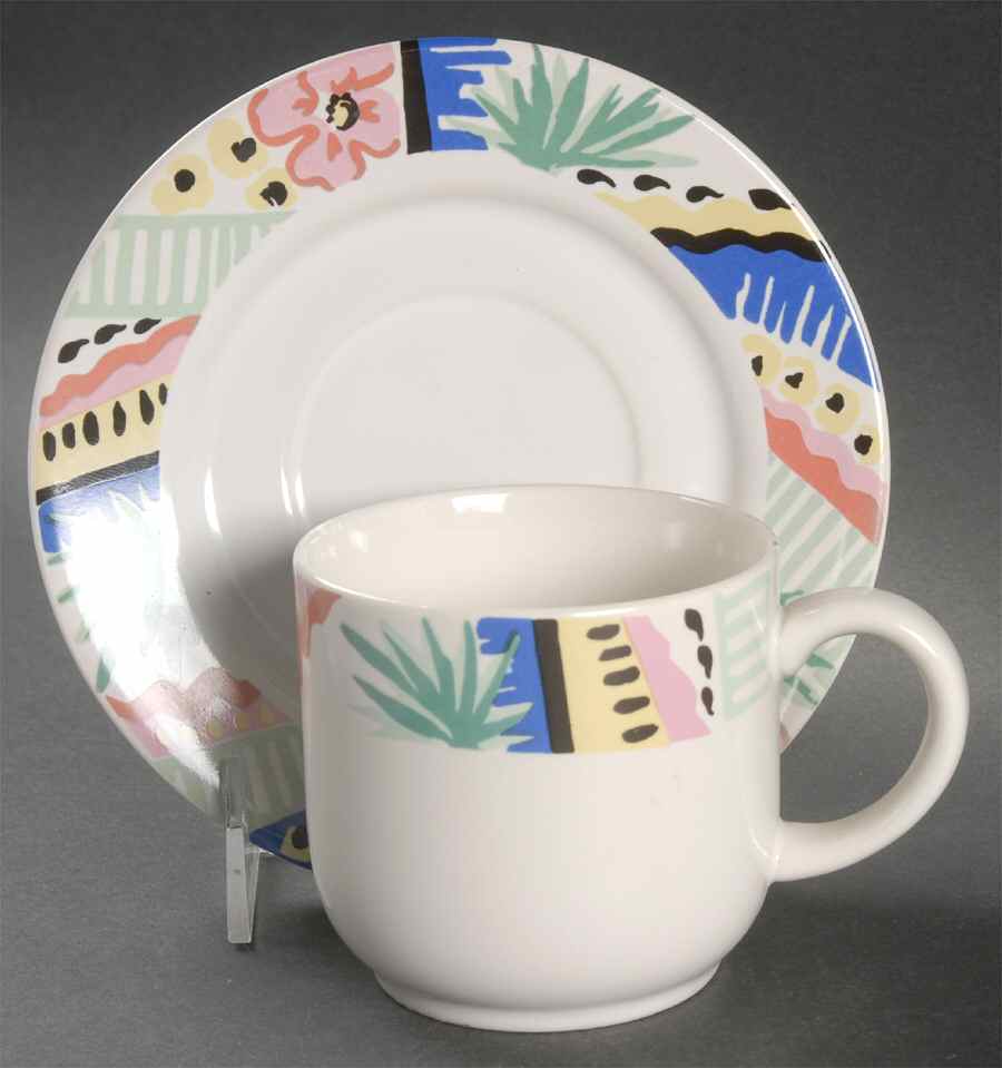 Paradise Flat Cup & Saucer Set by Vitromaster-1