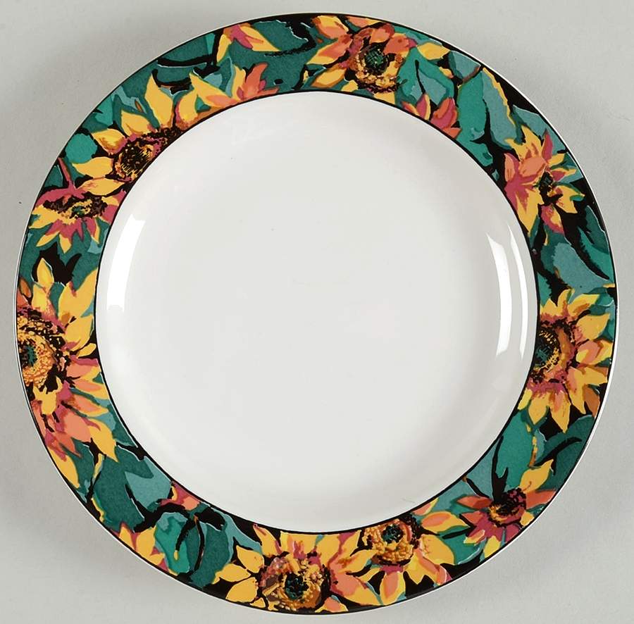 Sun Flower Salad Plate by Vitromaster-1