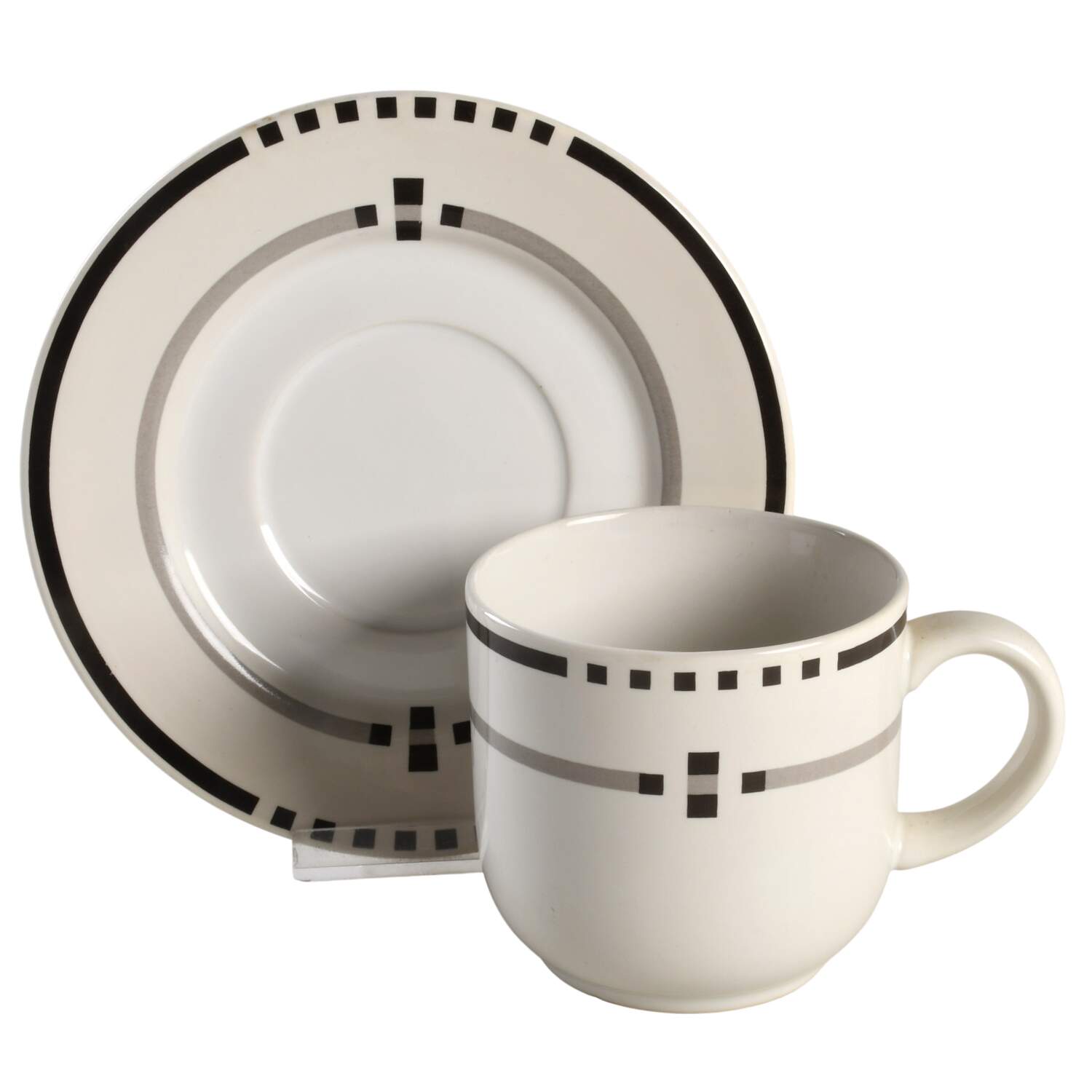 Top Hat Flat Cup & Saucer Set by Vitromaster-1