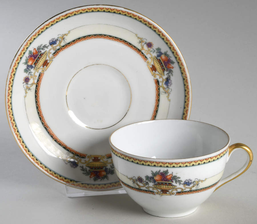 Admiral Flat Cup & Saucer Set by Victoria (Czech)-1