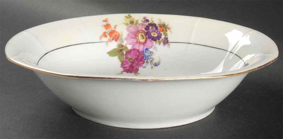 Maytime 10" Oval Vegetable Bowl by Victoria (Czech)-1