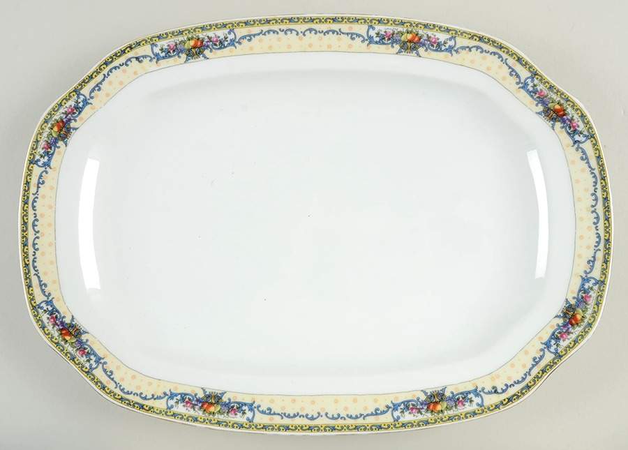 Norfolk 15" Rectangular Serving Platter by Victoria (Czech)-1