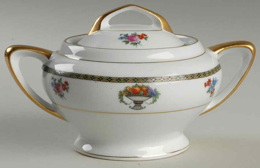 The Regence Sugar Bowl & Lid by Victoria (Czech)-1