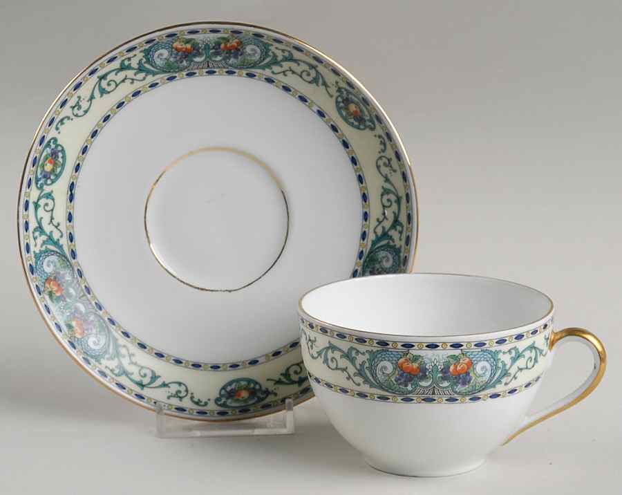 Surrey Flat Cup & Saucer Set by Victoria (Czech)-1