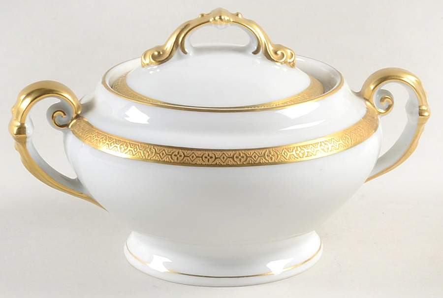 VIT10  Sugar Bowl & Lid by Victoria (Czech)-1