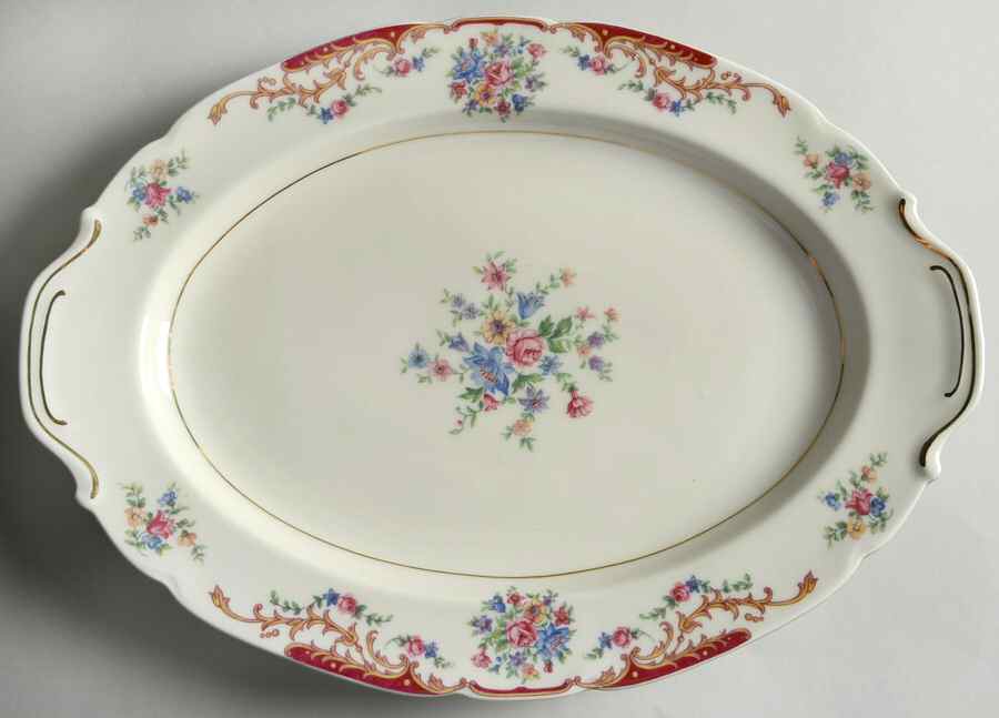 VIT101 12" Oval Serving Platter by Victoria (Czech)-1