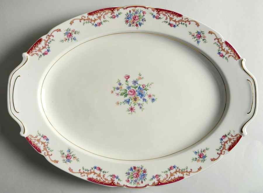 VIT101 15" Oval Serving Platter by Victoria (Czech)-1