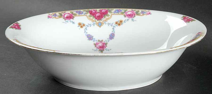 VIT13 10" Oval Vegetable Bowl by Victoria (Czech)-1