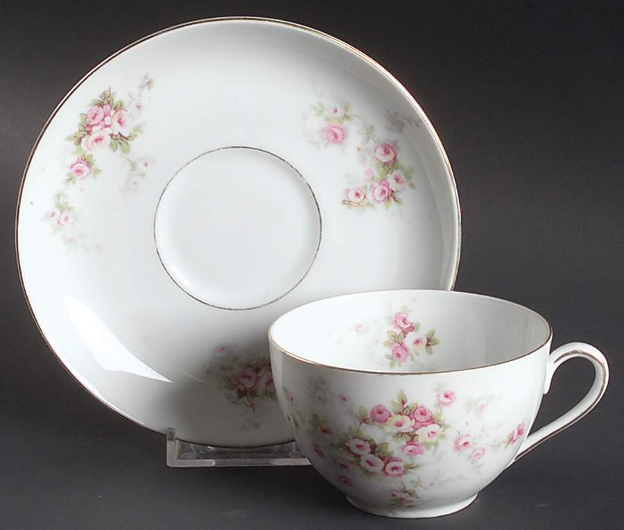 294 Flat Cup & Saucer Set by Victoria (Czech)-1