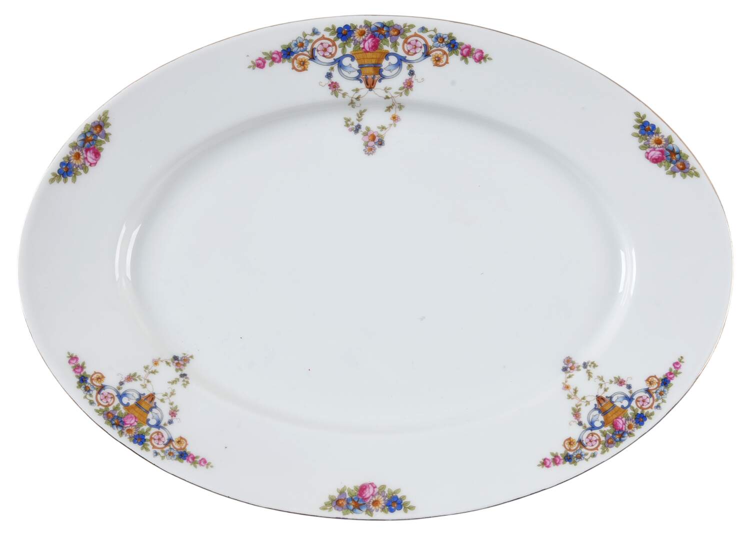 VIT20 (CZECH) 12" Oval Serving Platter by Victoria (Czech)-1