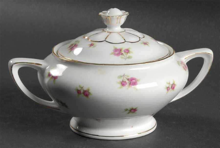 VIT22 Sugar Bowl & Lid by Victoria (Czech)-1