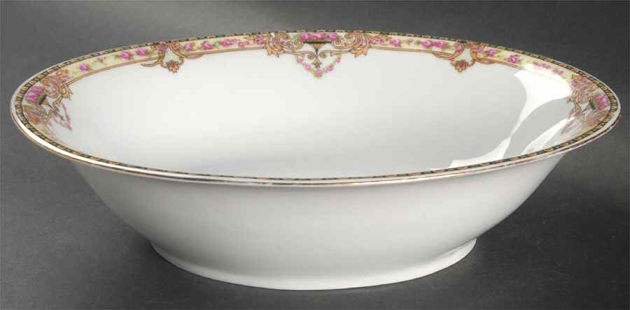 VIT24 10" Oval Vegetable Bowl by Victoria (Czech)-1