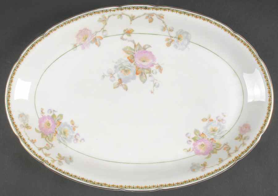 VIT25 (CZECH) 13" Oval Serving Platter by Victoria (Czech)-1