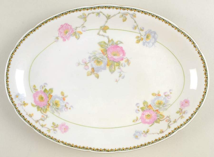 VIT25 (CZECH) 12" Oval Serving Platter by Victoria (Czech)-1