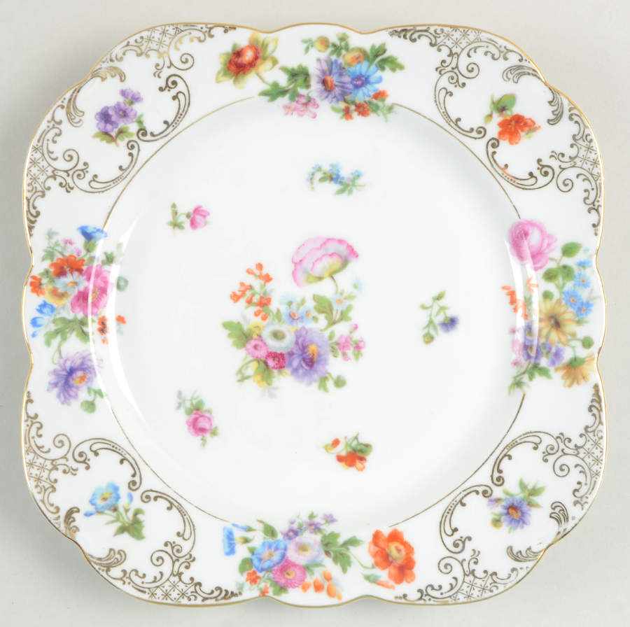 VIT3 Square Salad Plate by Victoria (Czech)-1