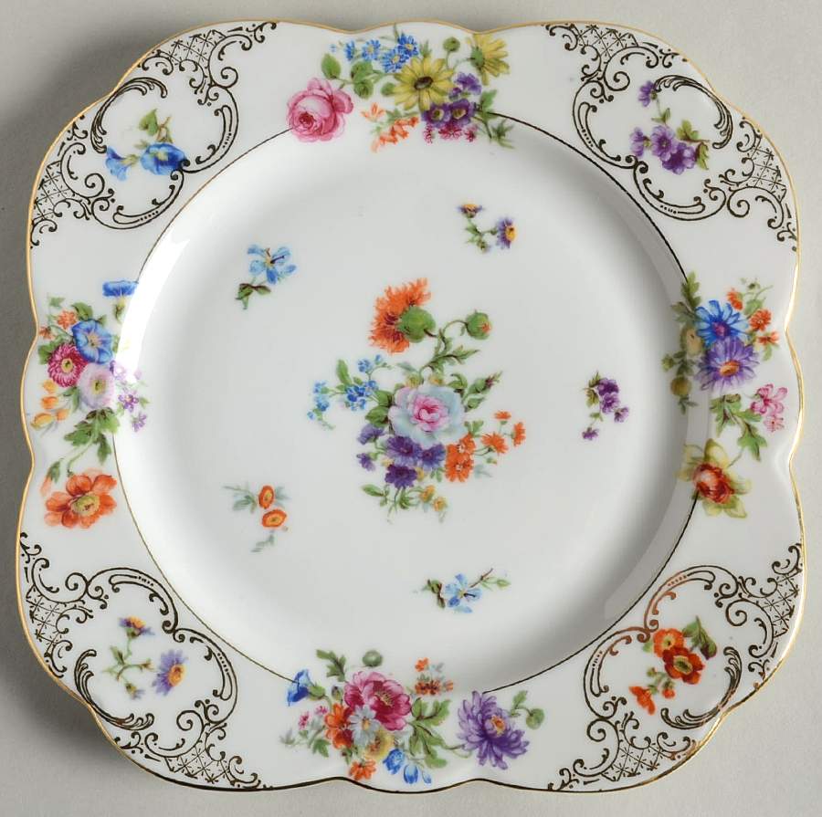 VIT3 Square Salad Plate by Victoria (Czech)-1
