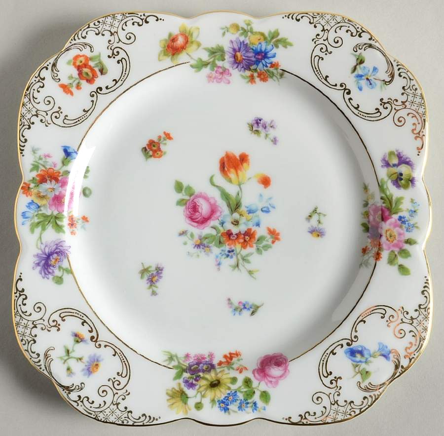 VIT3 Square Salad Plate by Victoria (Czech)-1