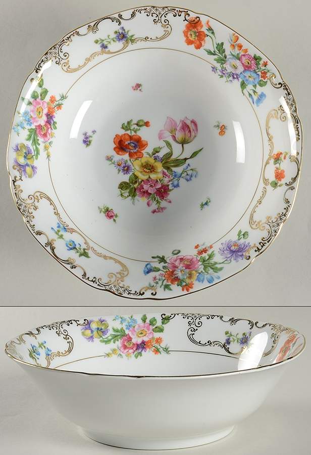 VIT3 9" Round Vegetable Bowl by Victoria (Czech)-1