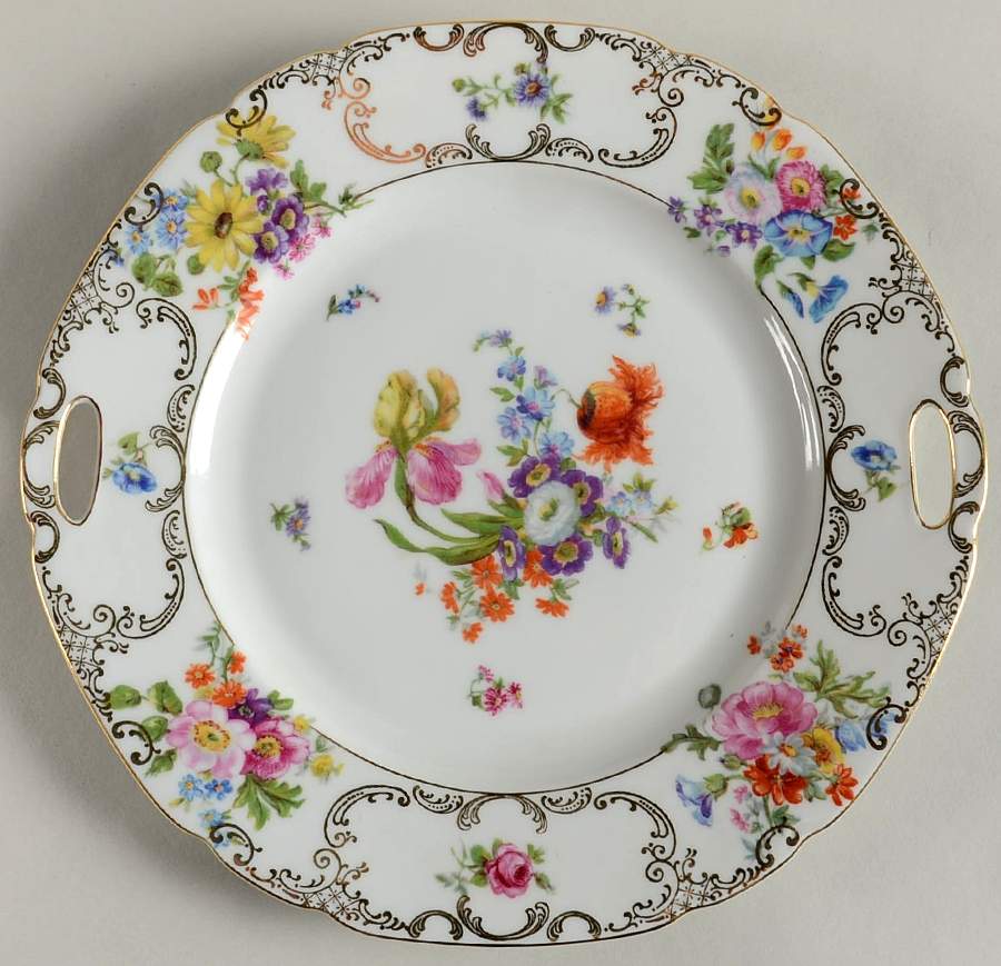 VIT3 Handled Cake Plate by Victoria (Czech)-1