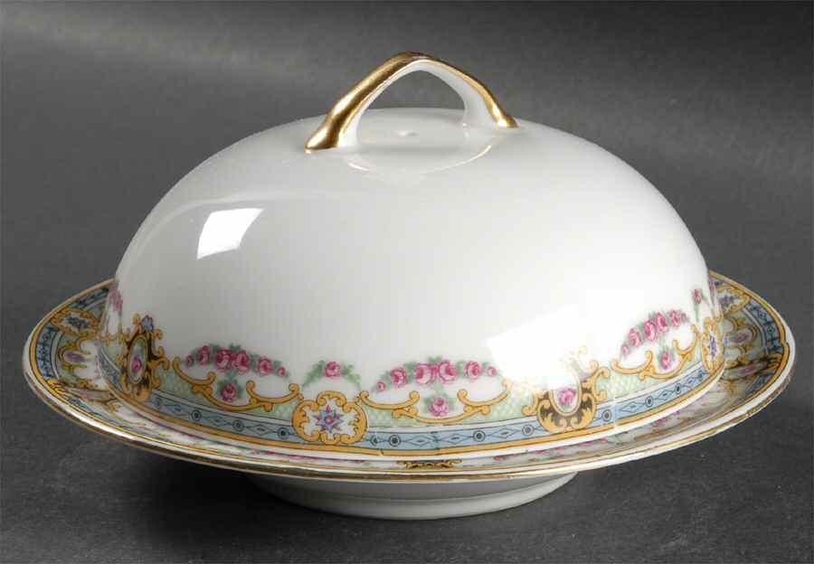 VIT34 Round Covered Butter by Victoria (Czech)-1