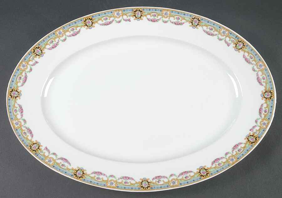 VIT34 15" Oval Serving Platter by Victoria (Czech)-1