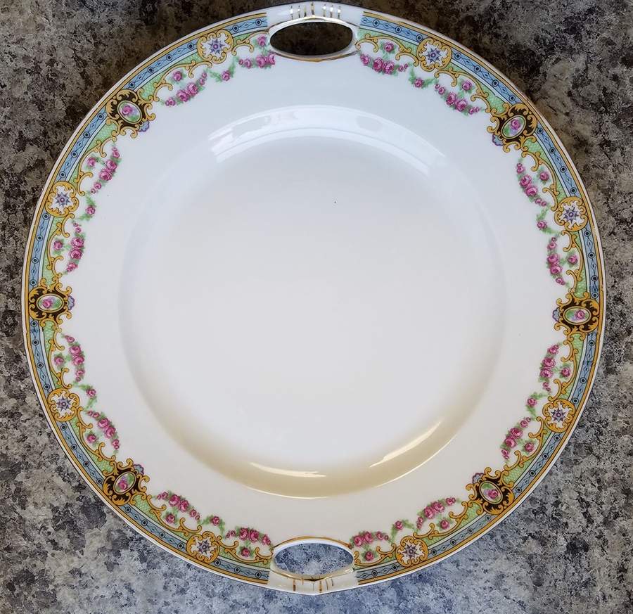 VIT34 Handled Cake Plate by Victoria (Czech)-1