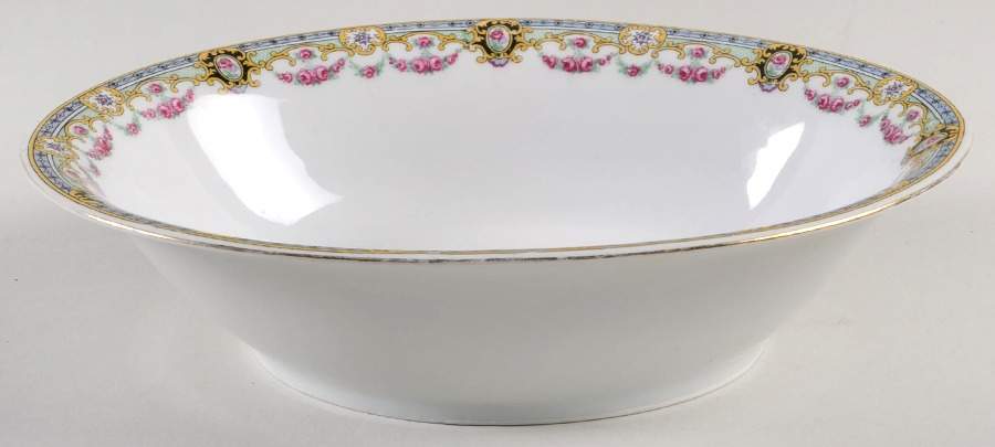 VIT34 9" Oval Vegetable Bowl by Victoria (Czech)-1