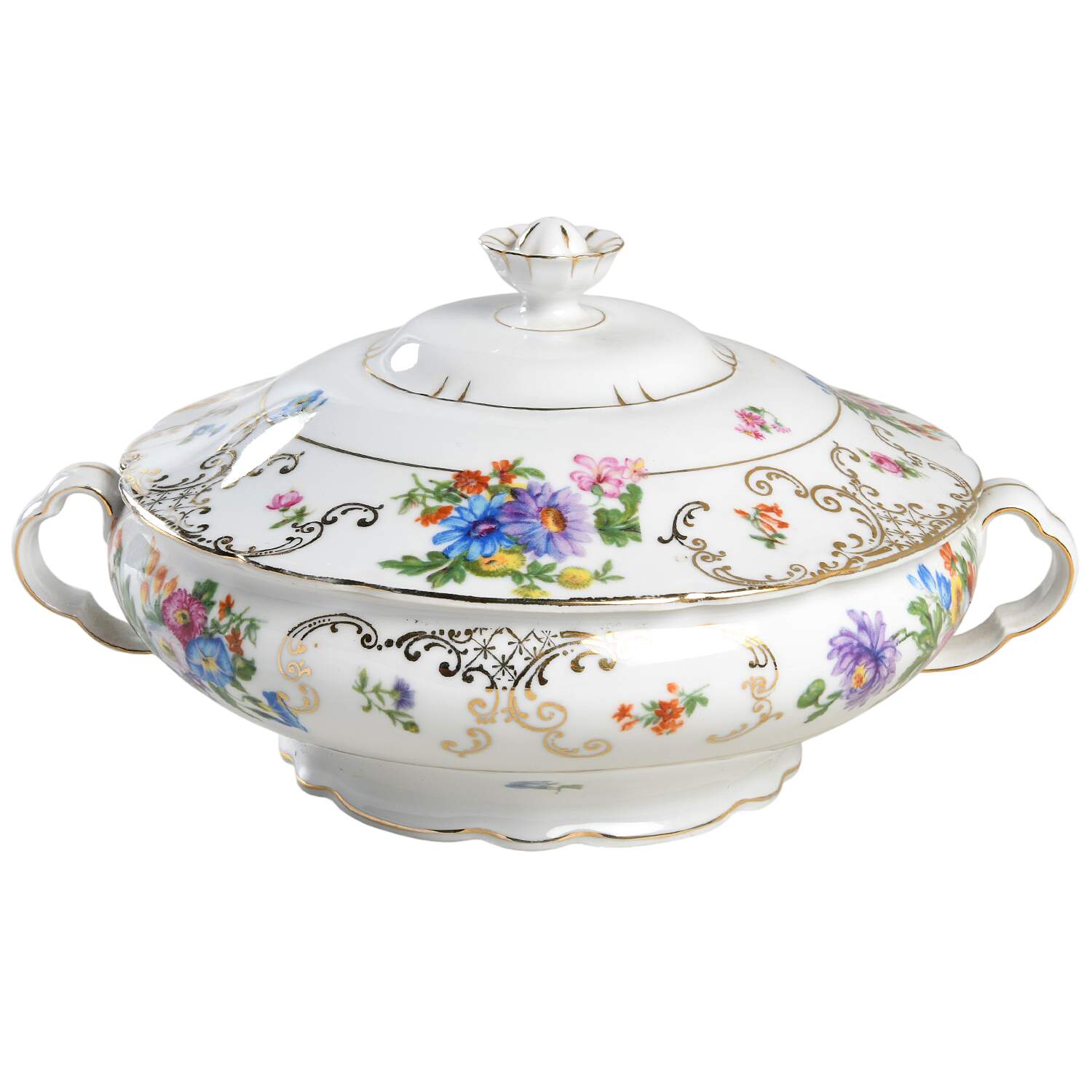VIT42 Round Covered Vegetable by Victoria (Czech)-1