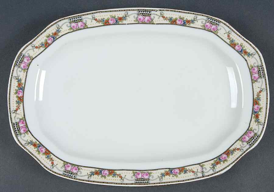 VIT43 12" Oval Serving Platter by Victoria (Czech)-1