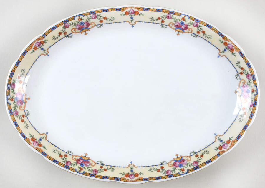 VIT44 12" Oval Serving Platter by Victoria (Czech)-1