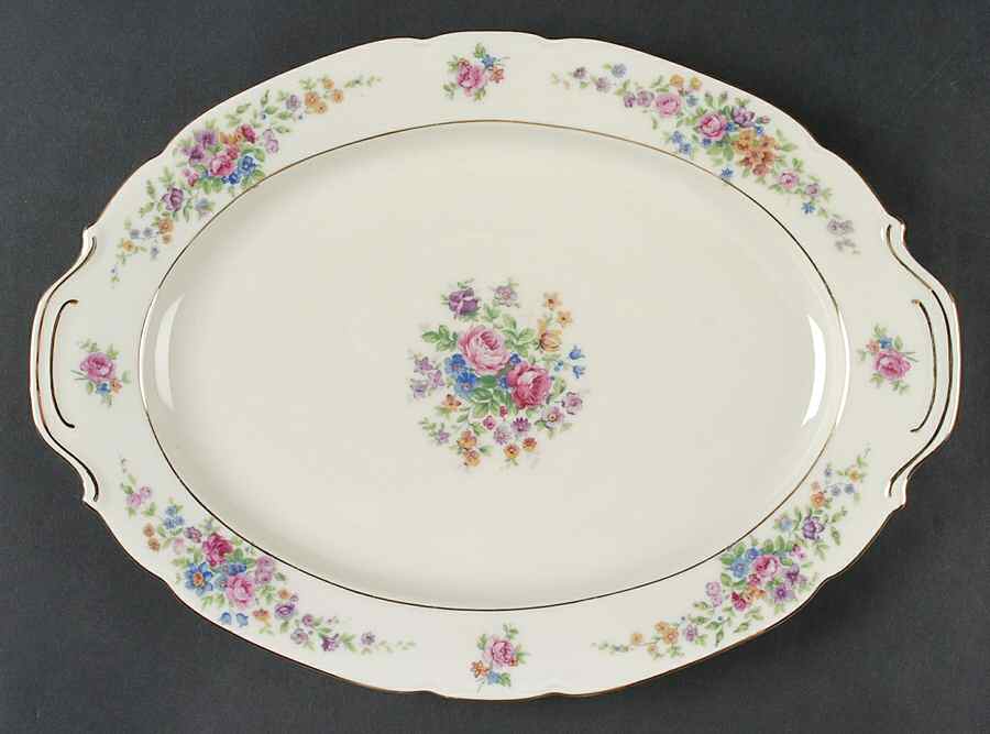 205 12" Oval Serving Platter by Victoria (Czech)-1
