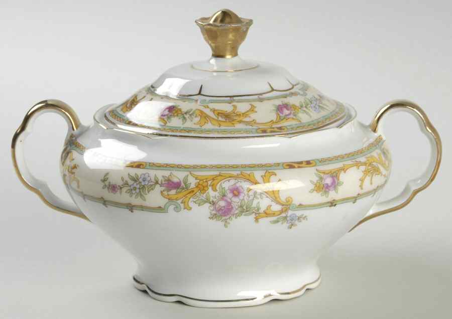 VIT54 Sugar Bowl & Lid by Victoria (Czech)-1