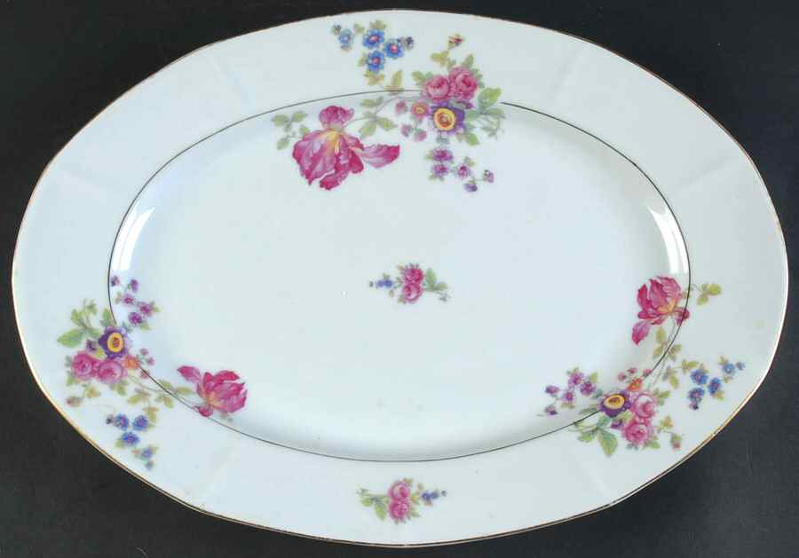 VIT55 12" Oval Serving Platter by Victoria (Czech)-1