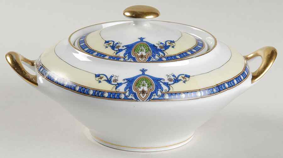 VIT60 Sugar Bowl & Lid by Victoria (Czech)-1