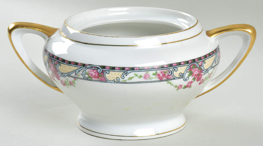 VIT82 Sugar Bowl No Lid by Victoria (Czech)-1