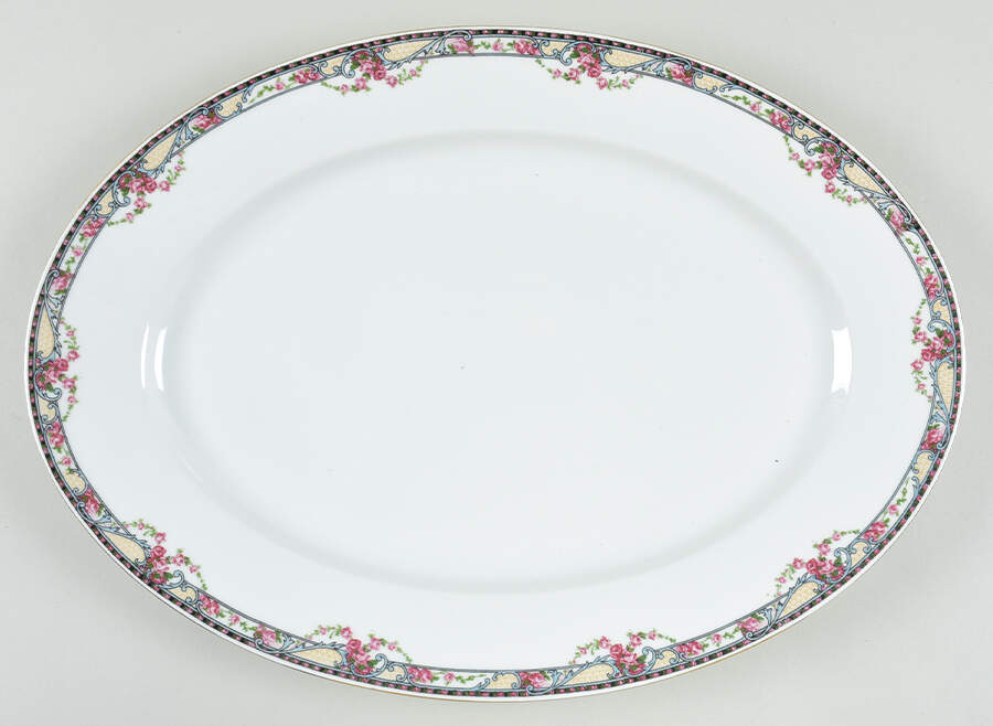 VIT82 16" Oval Serving Platter by Victoria (Czech)-1