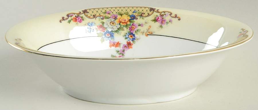 VIT9 8" Oval Vegetable Bowl by Victoria (Czech)-1