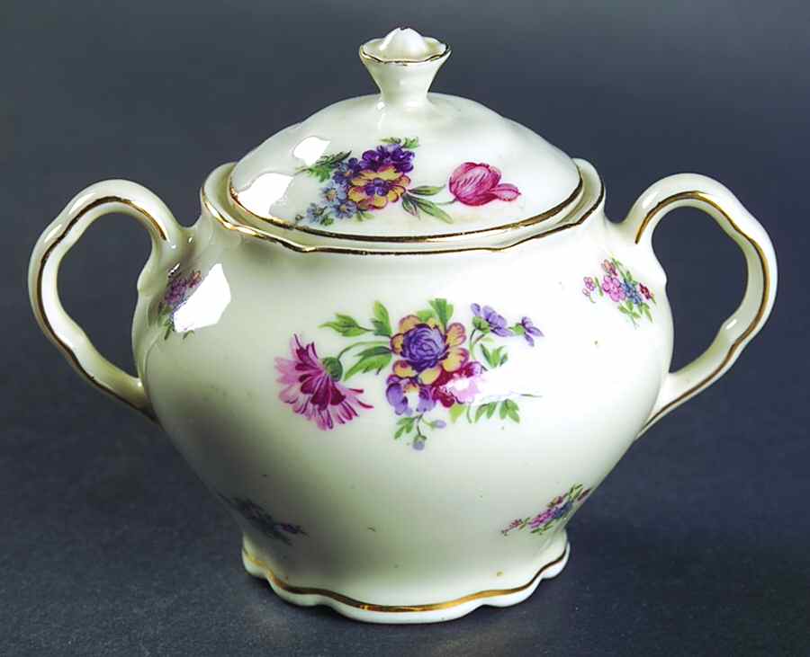 237 Mini Sugar Bowl & Lid by Victoria (Czech)-1
