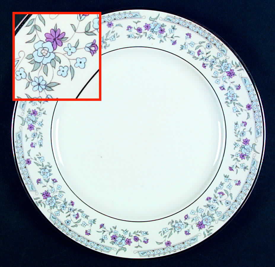 Blue Rose Dinner Plate by Viletta-1