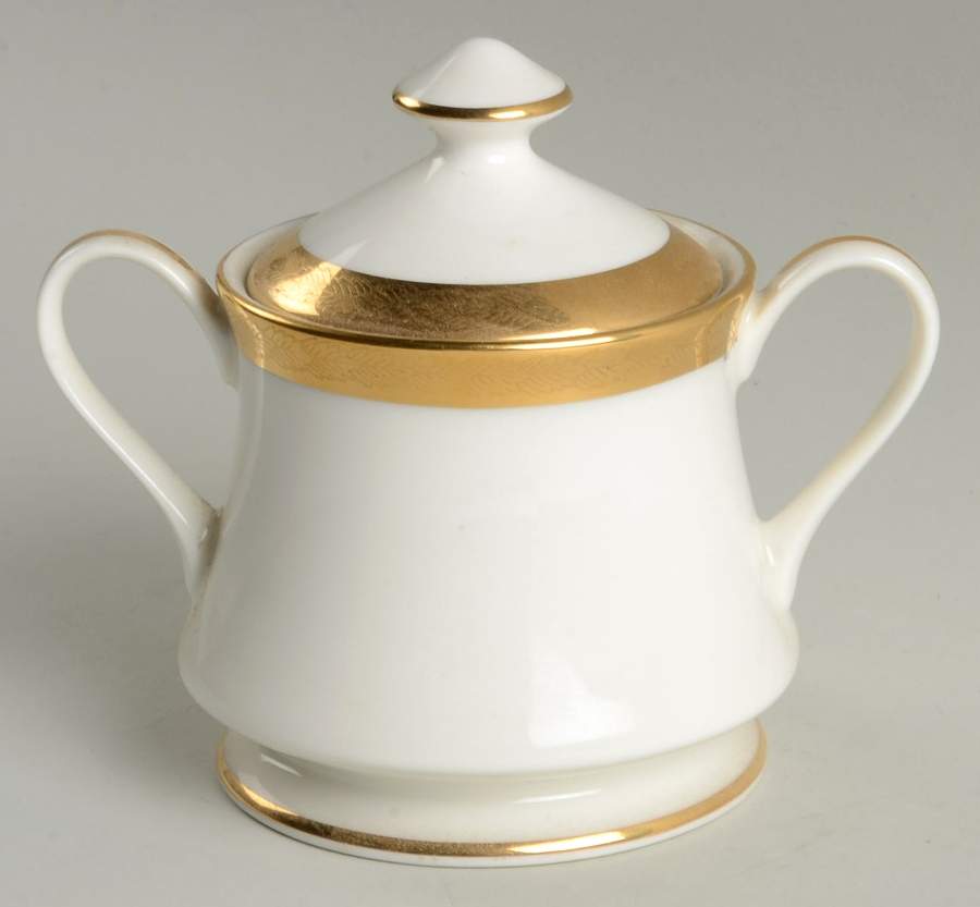 Golden Oak Sugar Bowl & Lid by Viletta-1