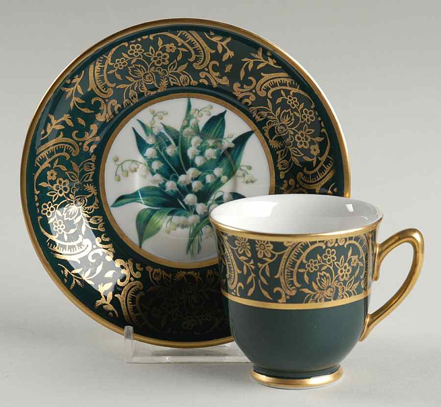 Candlelight Footed Demitasse Cup & Saucer Set by Vogue-1