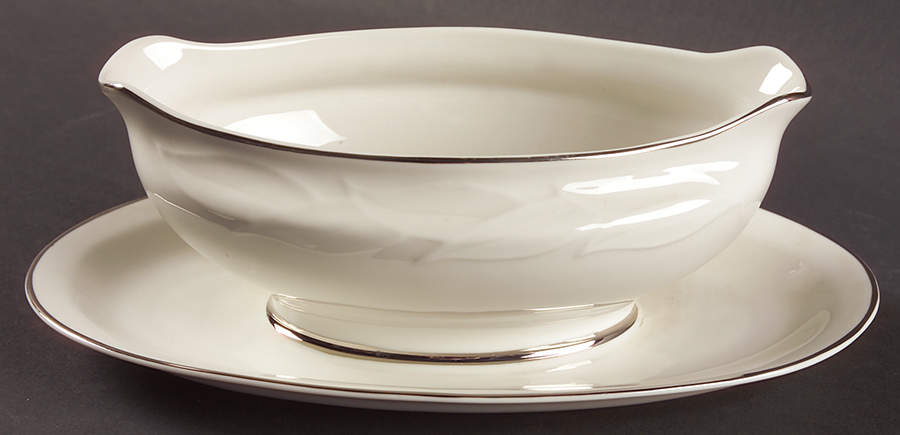 Concerto Platinum Gravy Boat with Attached Underplate by Vogue-1