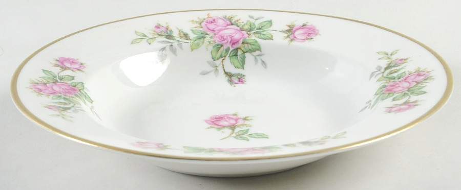 Damask Rose Rim Soup Bowl by Vogue-1