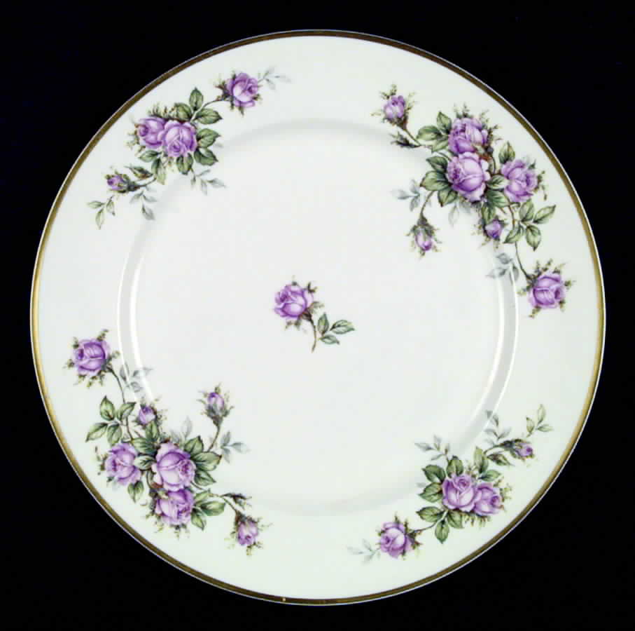Damask Rose Dinner Plate by Vogue-1