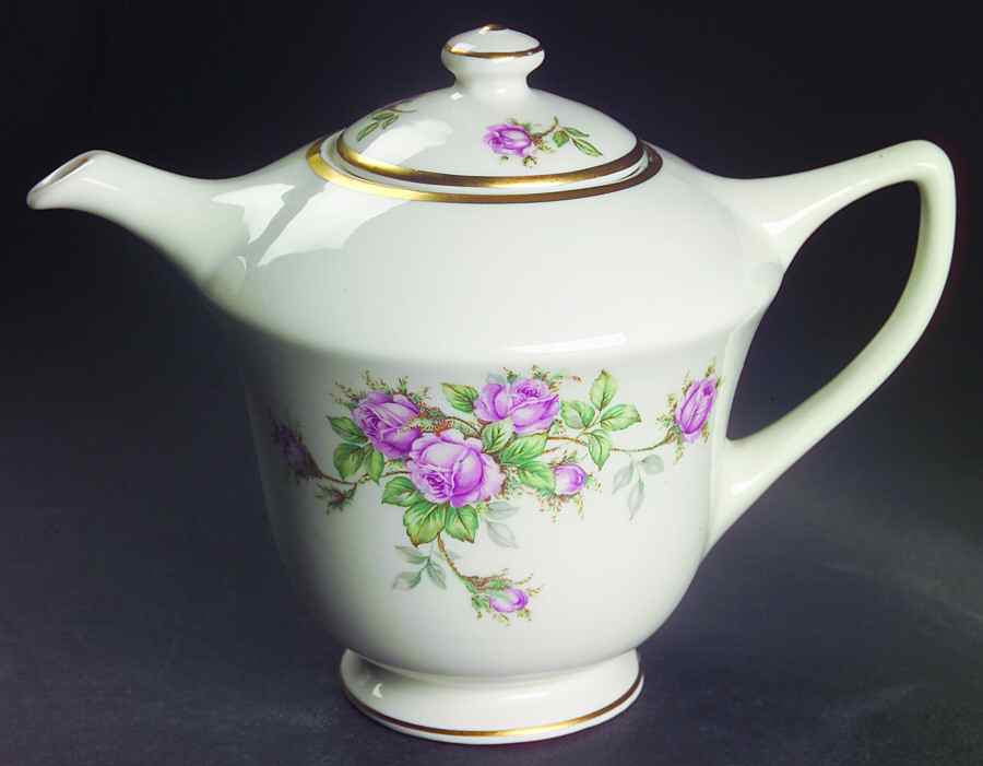Damask Rose Teapot & Lid by Vogue-1