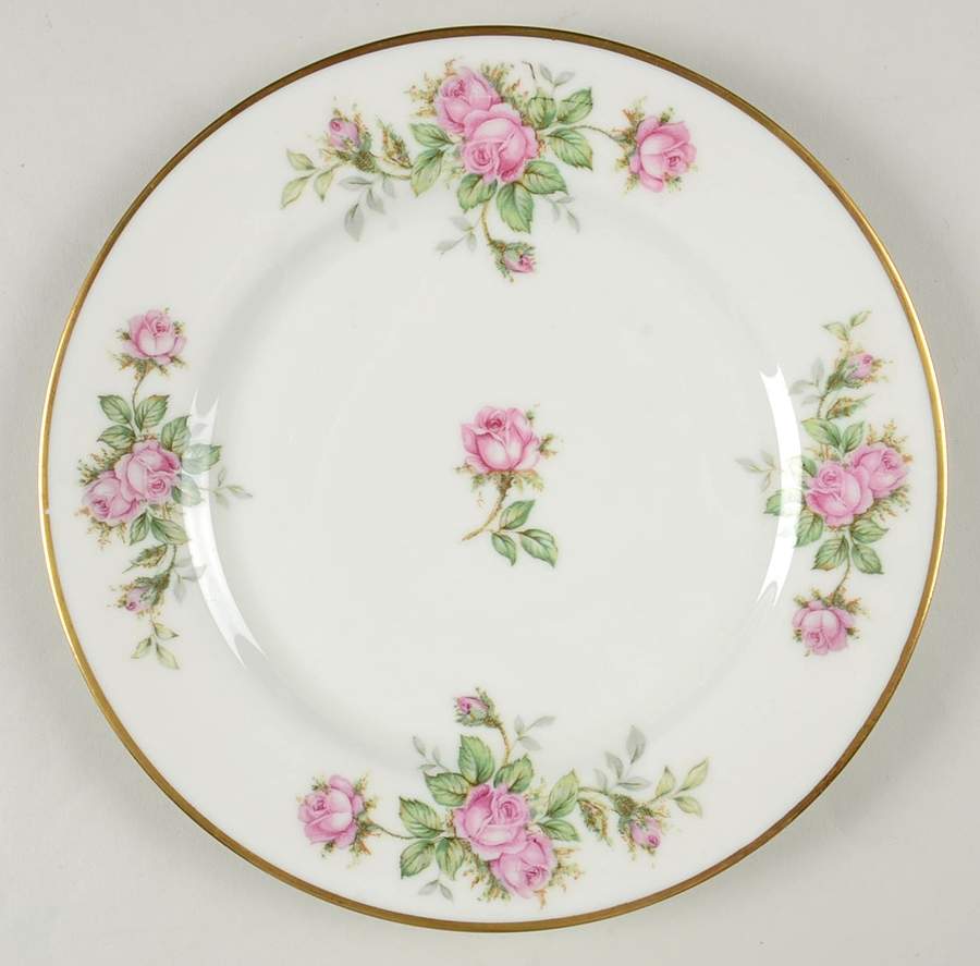Damask Rose Salad Plate by Vogue-1