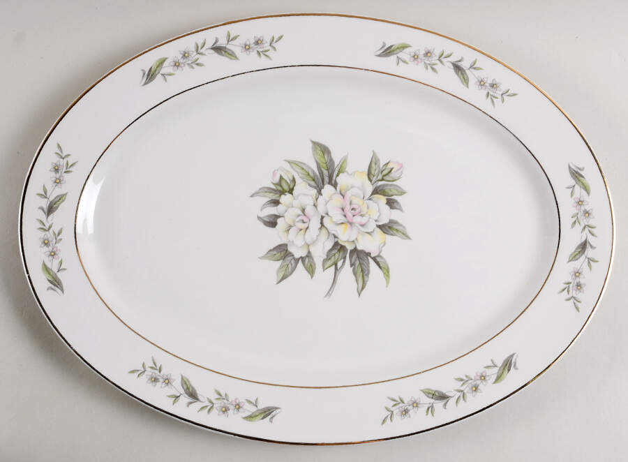 Gardenia 15" Oval Serving Platter by Vogue-1