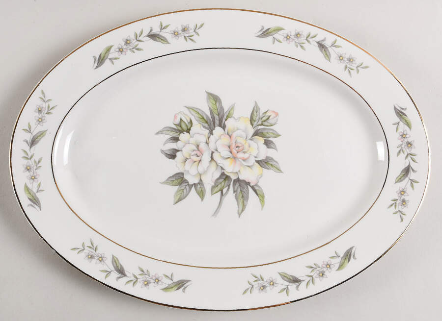 Gardenia 13" Oval Serving Platter by Vogue-1