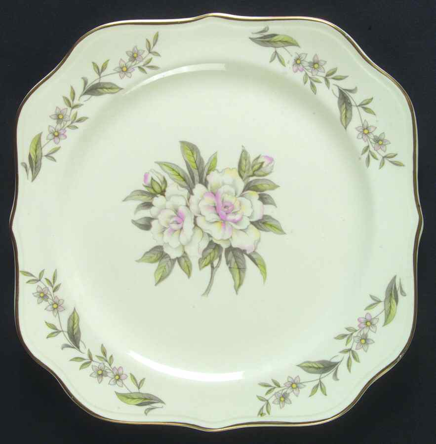 Gardenia Square Salad Plate by Vogue-1
