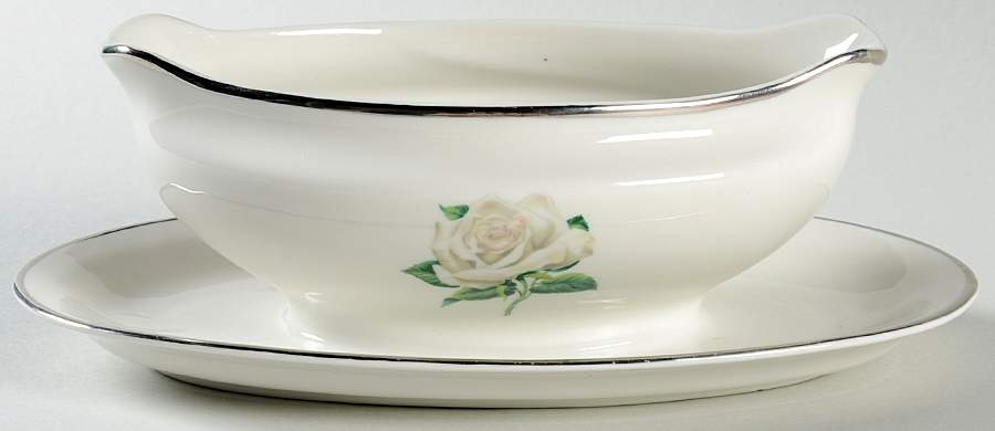 Manor House Gravy Boat with Attached Underplate by Vogue-1